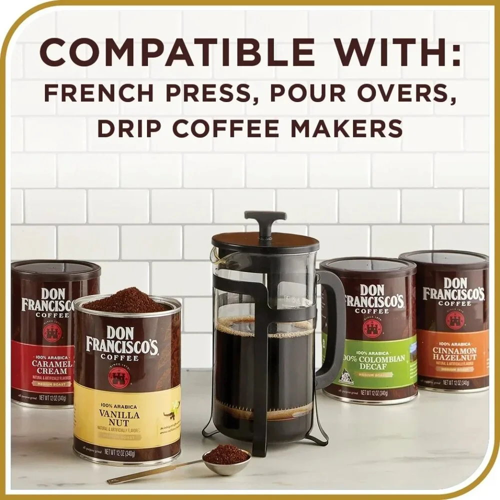 Don Francisco's Premium Medium Roast Vanilla Nut 100% Arabica Ground Coffee,12oz
